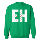 GREEN AND RED POLKA DOTS